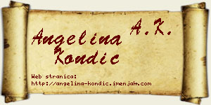 Angelina Kondić vizit kartica